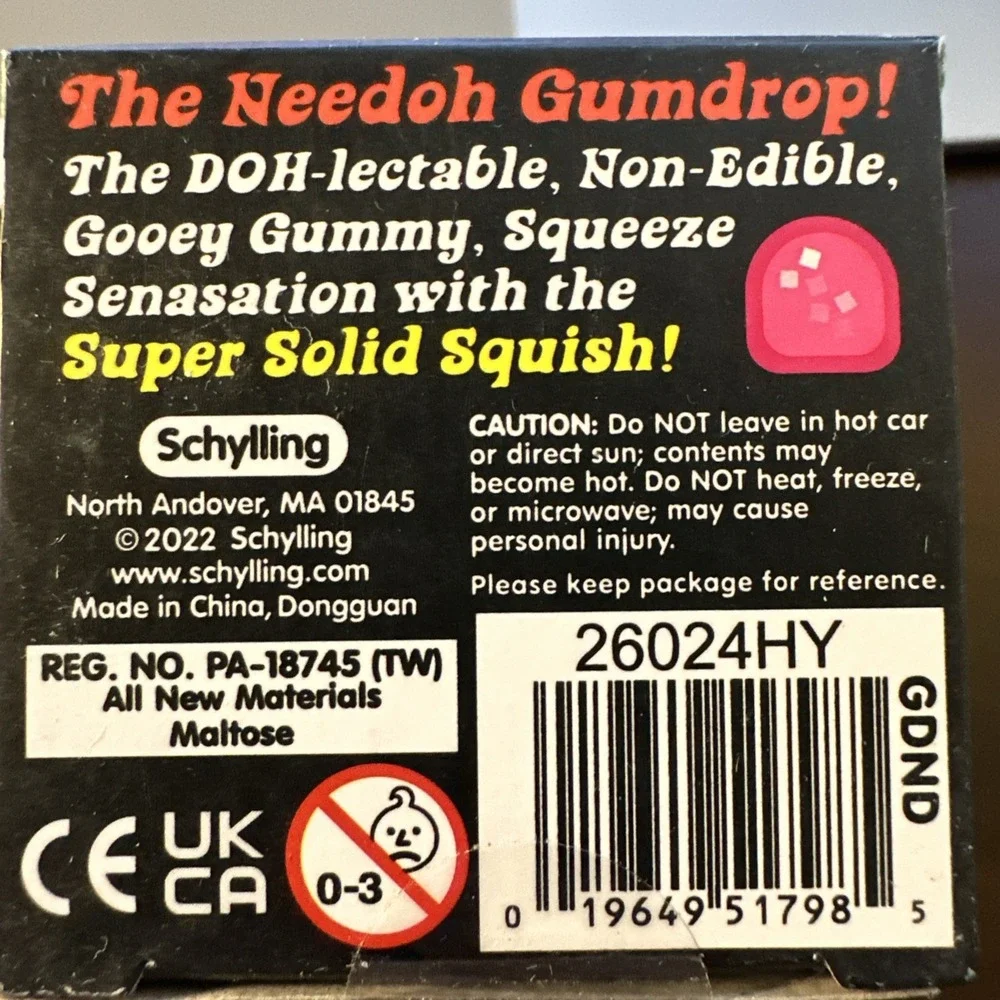 NeeDoh Gumdrop Orange Factory-Sealed 100% Authentic